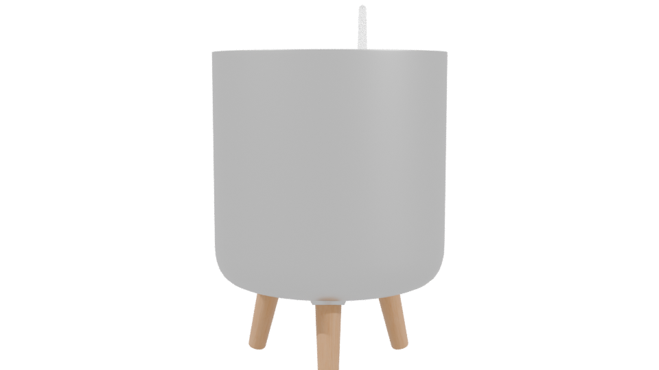 Stylish Metal Planter Pot 3D - Professional 3D Model Render 3