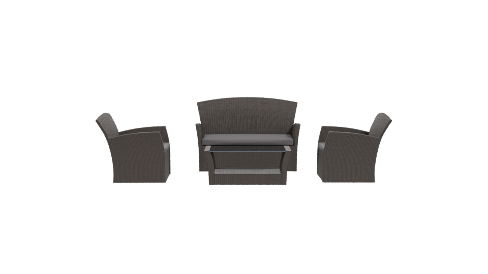Stylish Outdoor Sofa Set 3D Model - Professional 3D Model Render 11