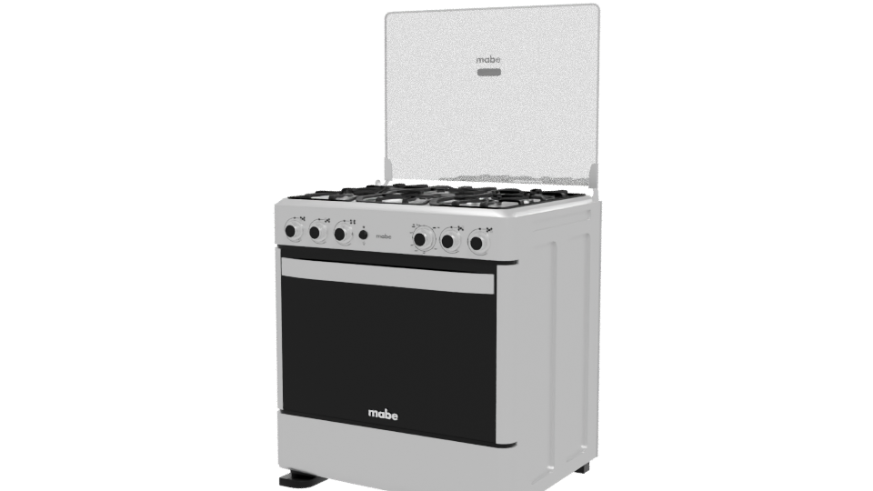 Stylish Freestanding Gas Stove Model - Professional 3D Model Render 12
