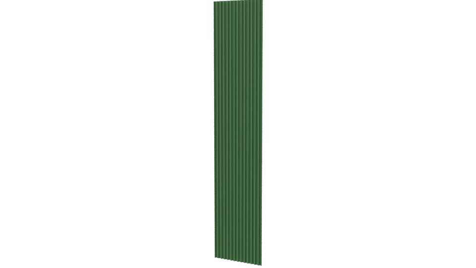 Stylized Green Vertical Strip 3D - Professional 3D Model Render 6