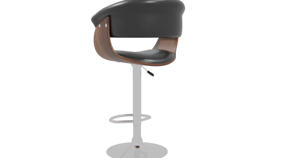 Modern Adjustable Bar Stool 3D - Professional 3D Model Render 4