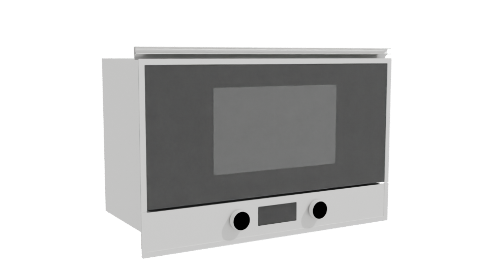 Sleek Wall-Mounted Microwave 3D - Professional 3D Model Render 10