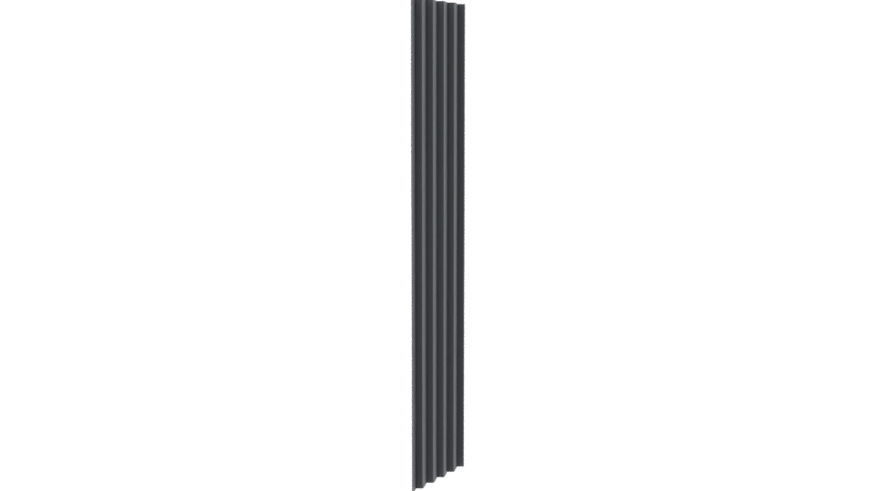 Stylized Vertical Slat Panel 3D - Professional 3D Model Render 9