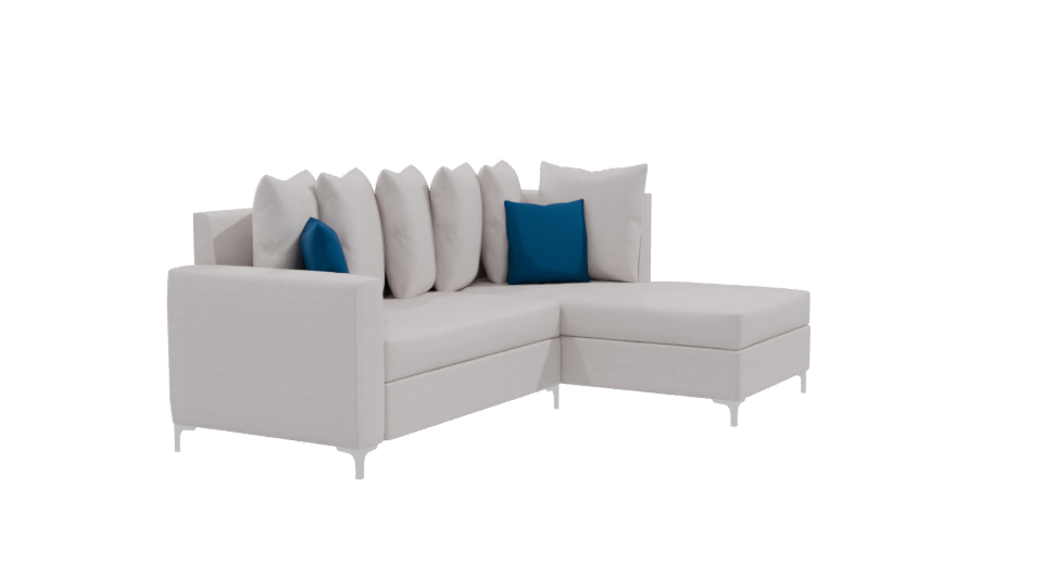 Contemporary L-Shaped Sofa Model - Professional 3D Model Render 9
