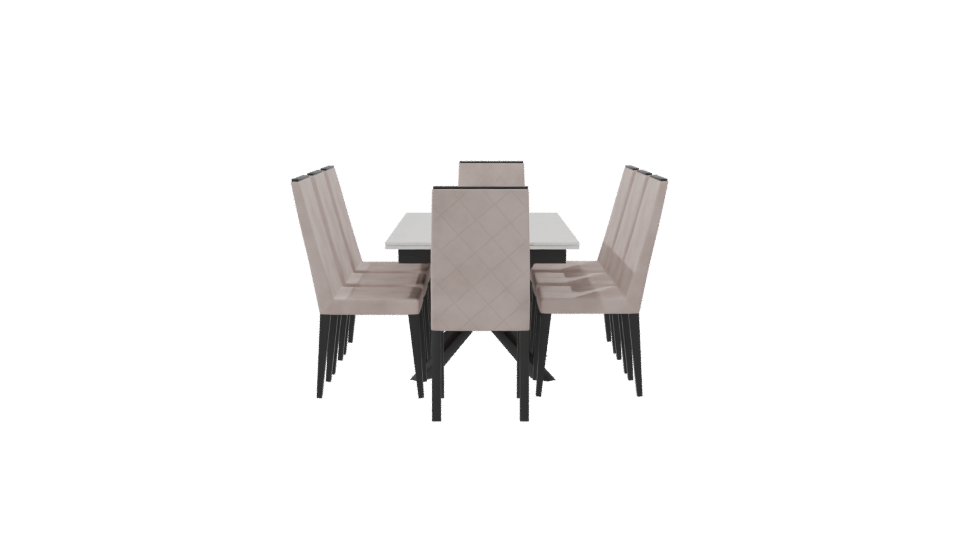 Elegant Dining Table Set 3D - Professional 3D Model Render 8