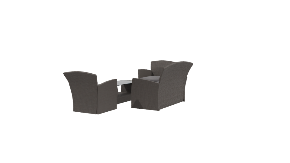 Stylish Outdoor Sofa Set 3D Model - Professional 3D Model Render 3