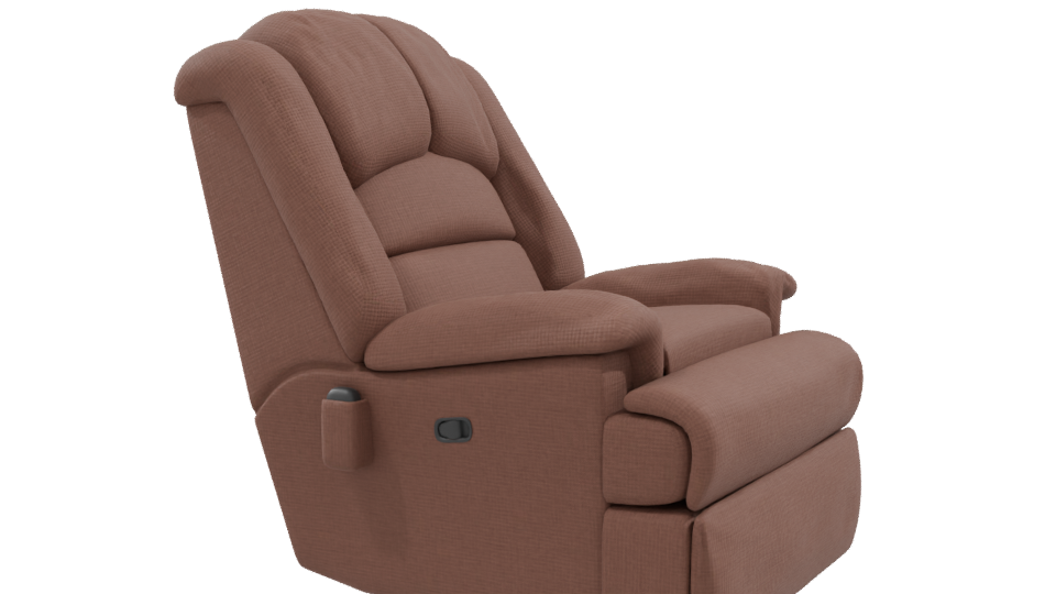 Stylish Reclining Armchair Model - Professional 3D Model Render 9
