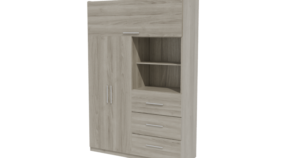 Contemporary Storage Cabinet 3D Model - Professional 3D Model Render 12