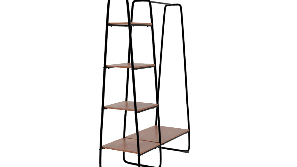 Modern Wooden Shelf Unit 3D - Professional 3D Model Render 9