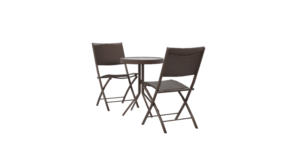 Outdoor Folding Table and Chairs 3D - Professional 3D Model Render 7