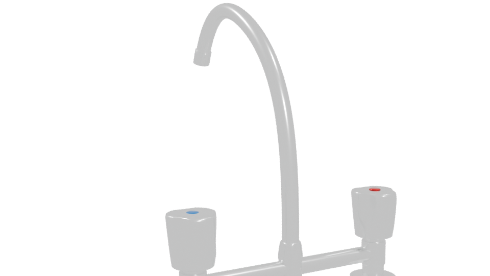Stylish Kitchen Faucet Model - Professional 3D Model Render 4