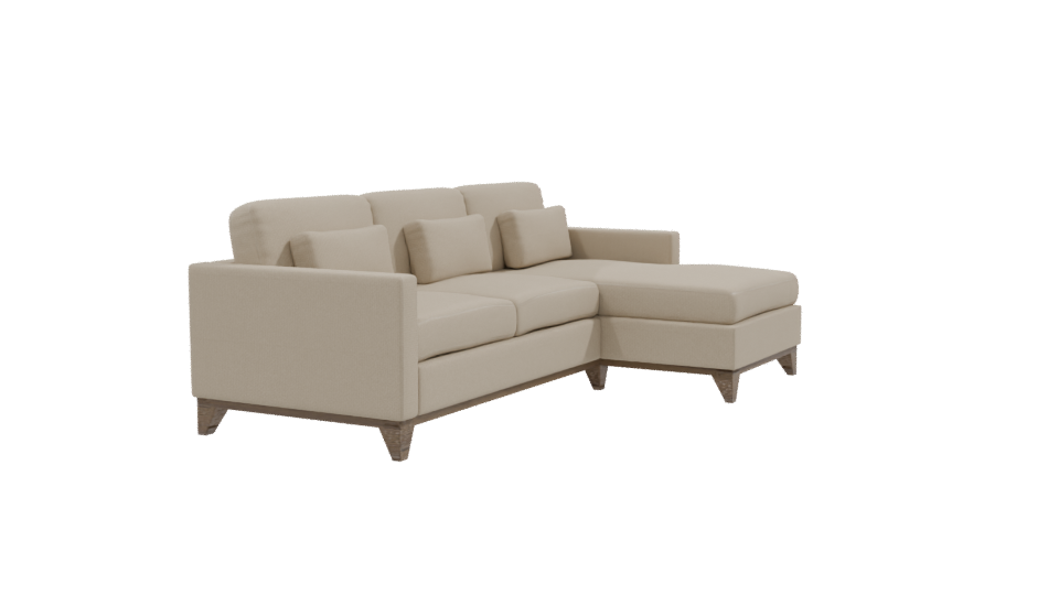 Cozy Modern Sectional Sofa 3D Model - Professional 3D Model Render 9