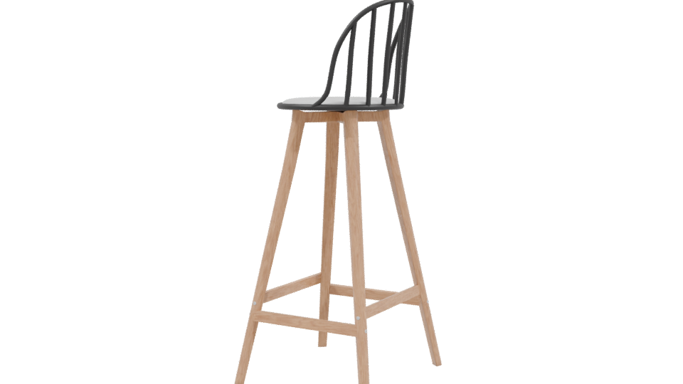Modern Bar Chair Ivor 3D Model - Professional 3D Model Render 3