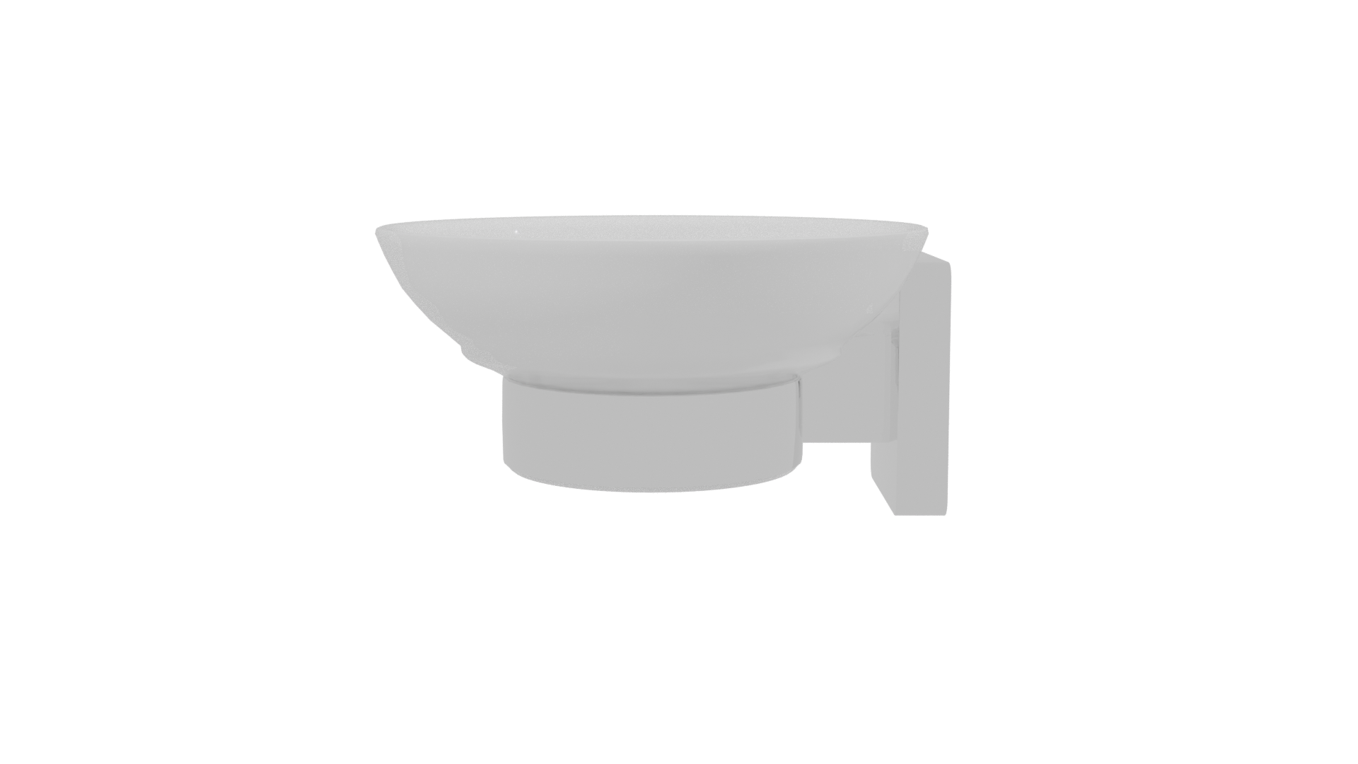 Modern Wall-Mounted Soap Dish 3D - Professional 3D Model Render 2