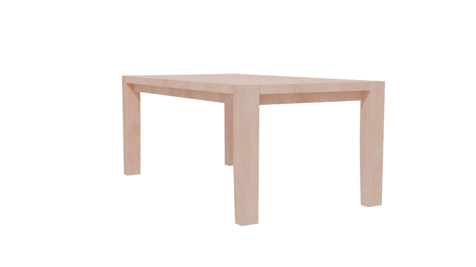 Elegant Wooden Dining Table 3D - Professional 3D Model Render 13