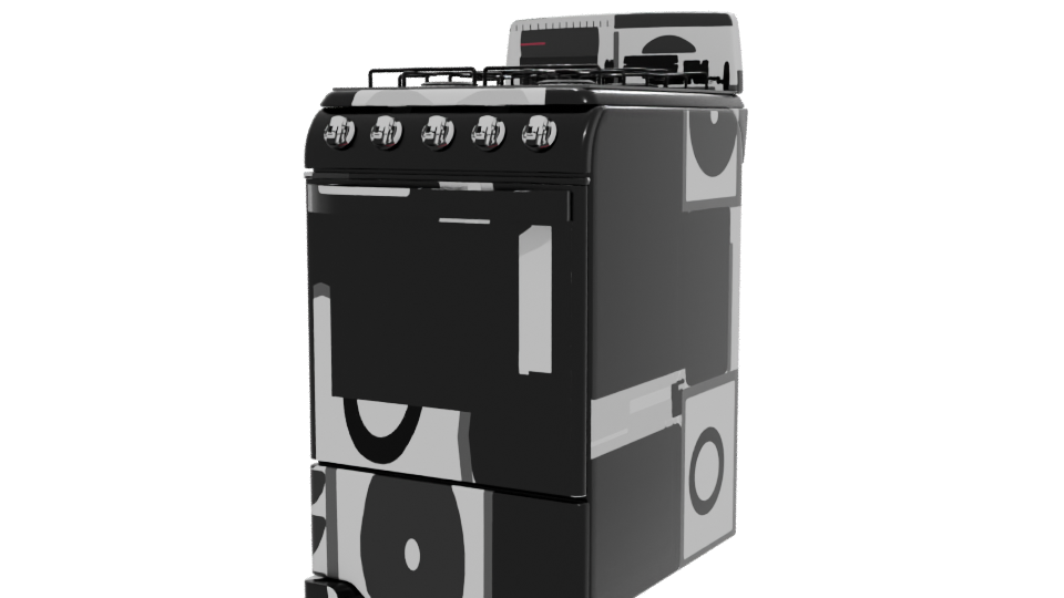 Modern Kitchen Stove 3D Model - Professional 3D Model Render 12