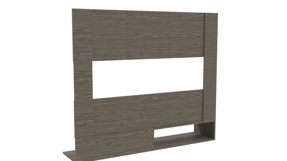 Modern Wooden TV Stand 3D Model - Professional 3D Model Render 4