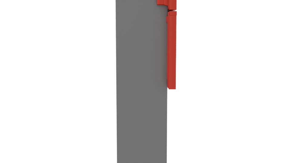 Stylish Red Refrigerator 3D Model - Professional 3D Model Render 8