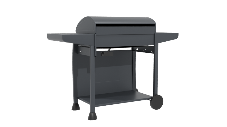 Sleek Modern Gas Grill 3D Model - Professional 3D Model Render 4