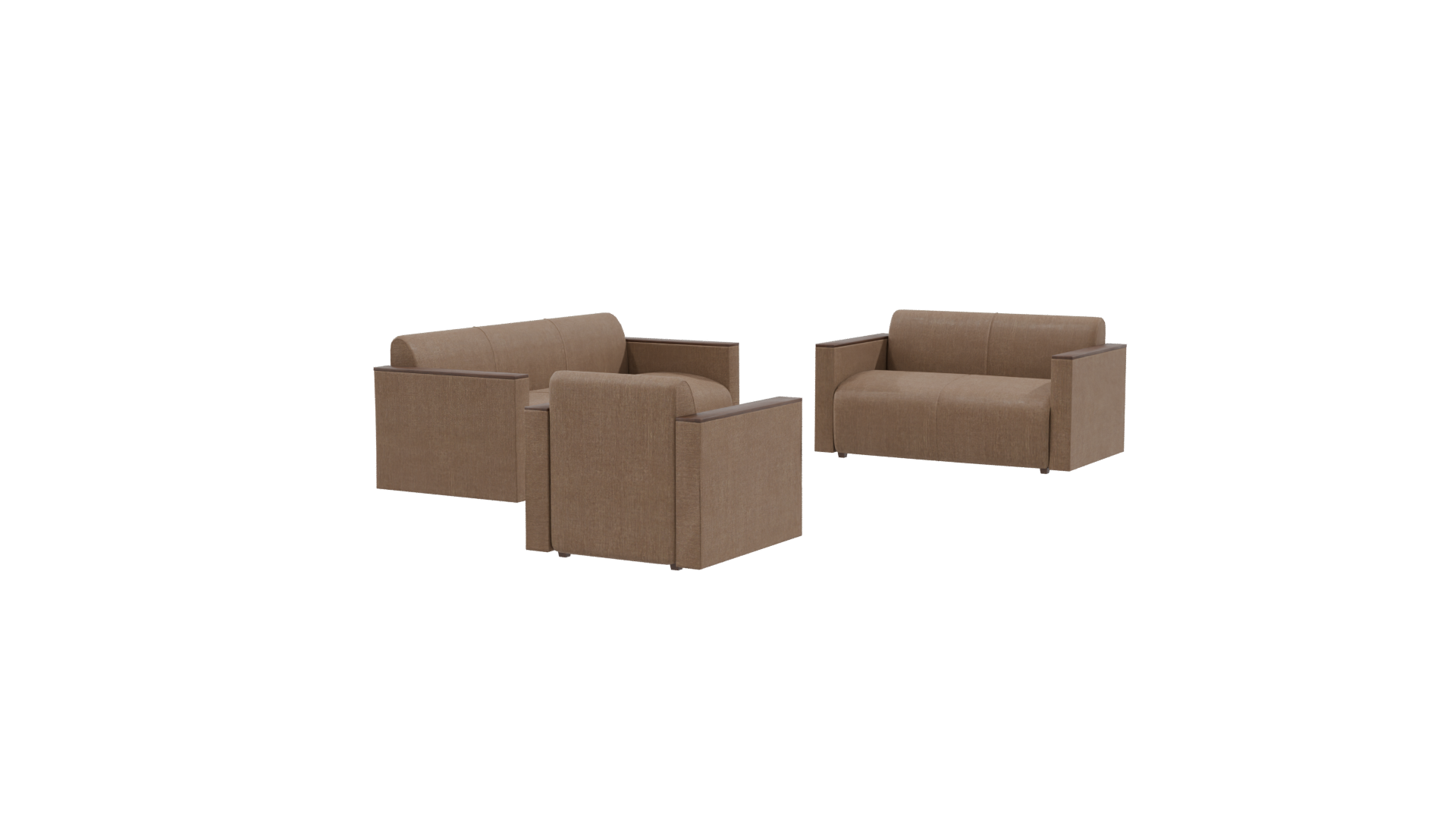 Contemporary Fabric Sofa Set 3D - Professional 3D Model Render 9