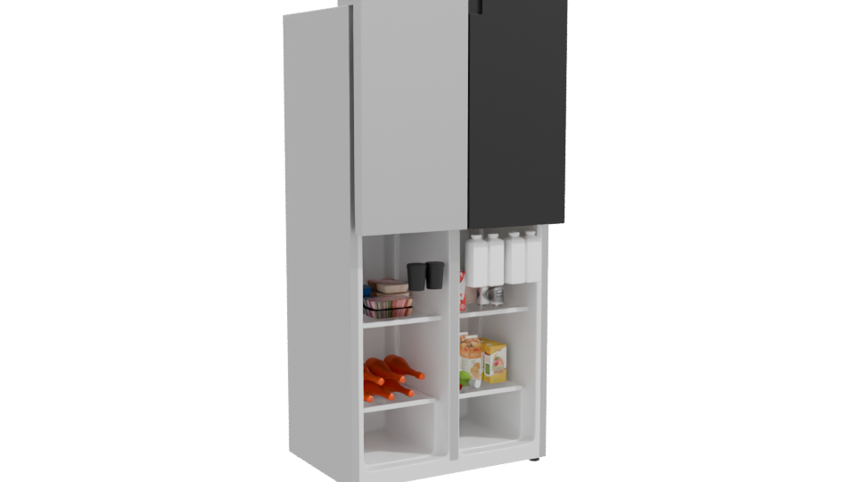 Sleek Modern Refrigerator 3D - Professional 3D Model Render 10