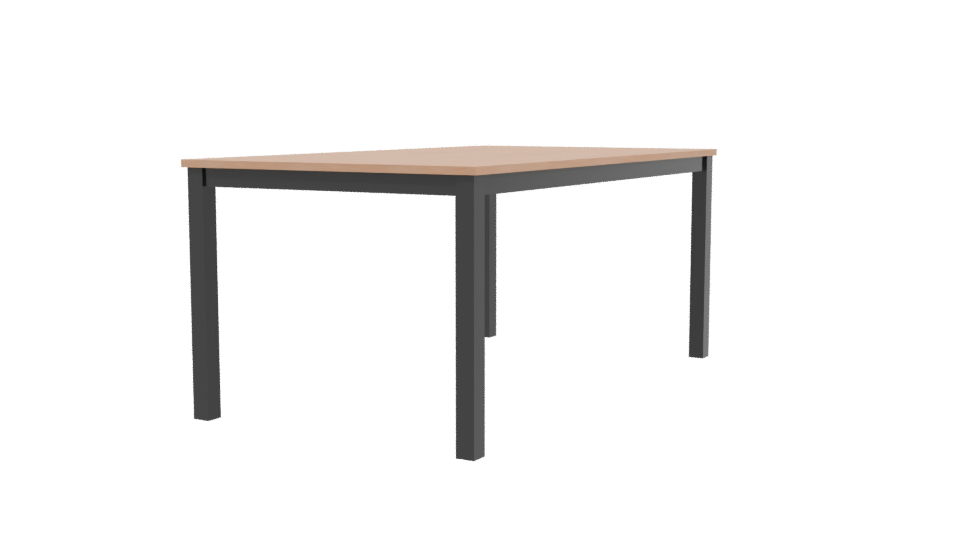 Minimalist Wooden Table 3D Model - Professional 3D Model Render 3