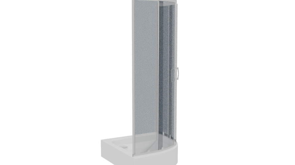 Elegant Corner Shower Unit 3D - Professional 3D Model Render 13