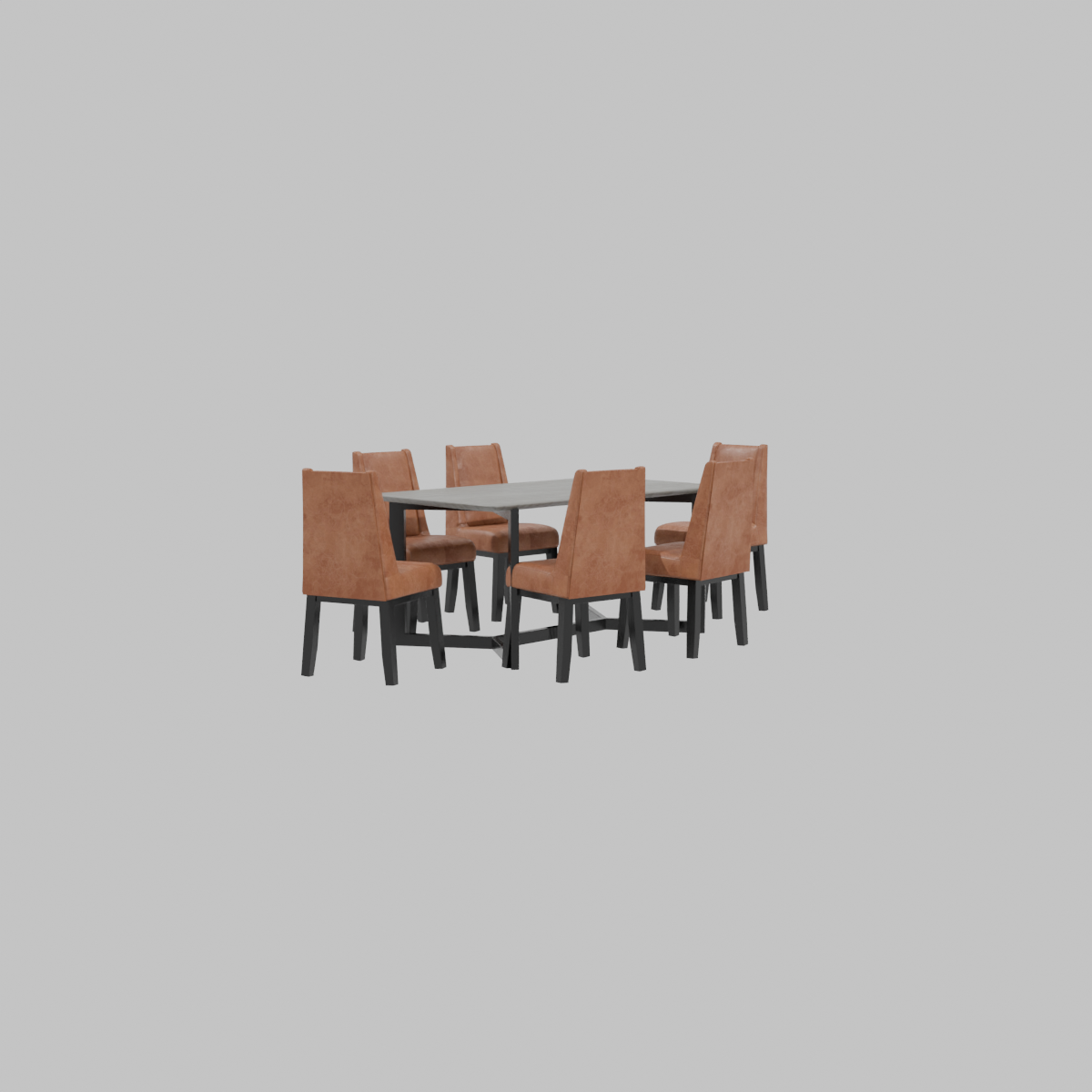Stylish Dining Table Set 3D - Professional 3D Model Render 5