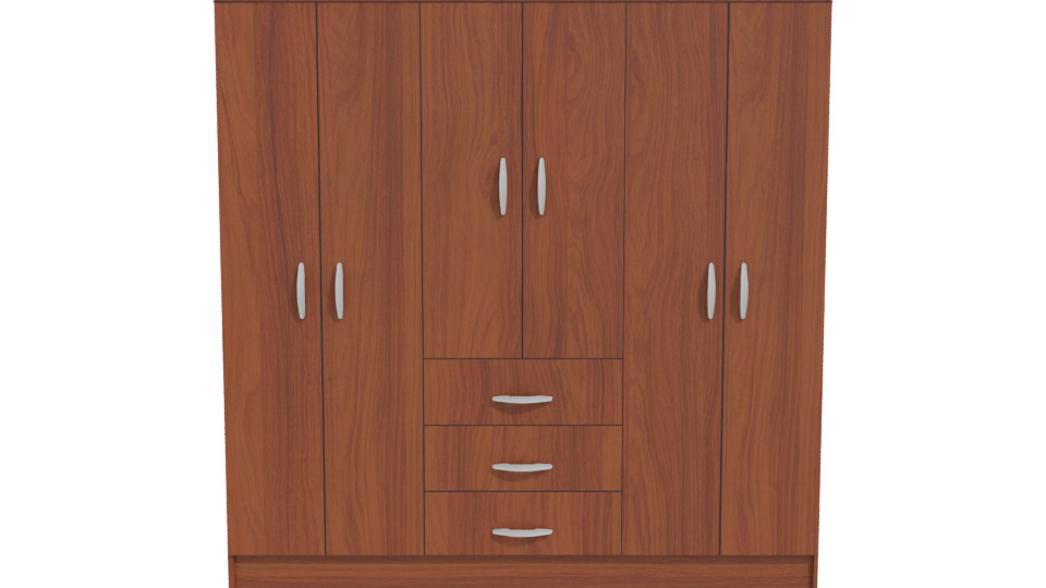 Stylish Wooden Storage Cabinet 3D - Professional 3D Model Render 11