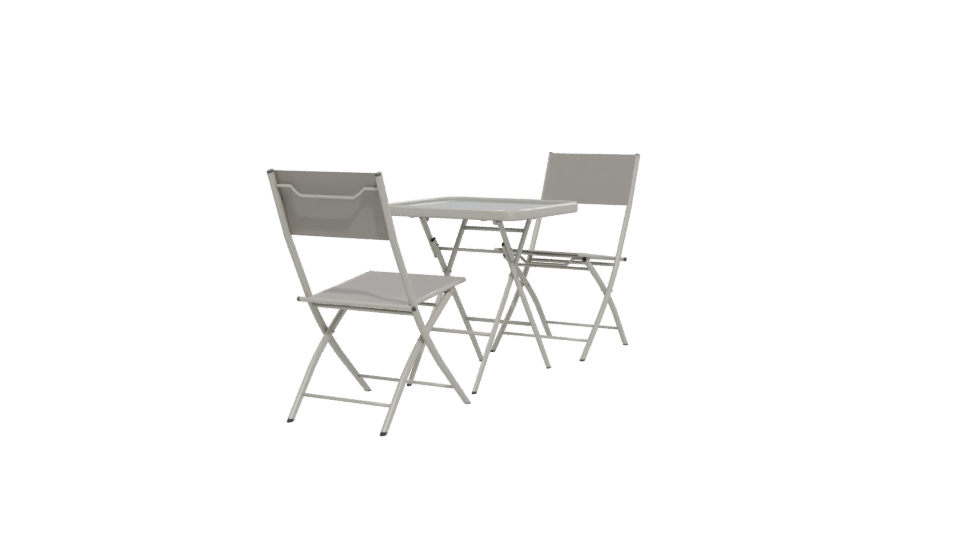 Minimalist Folding Desk and Chair 3D Model - Professional 3D Model Render 12