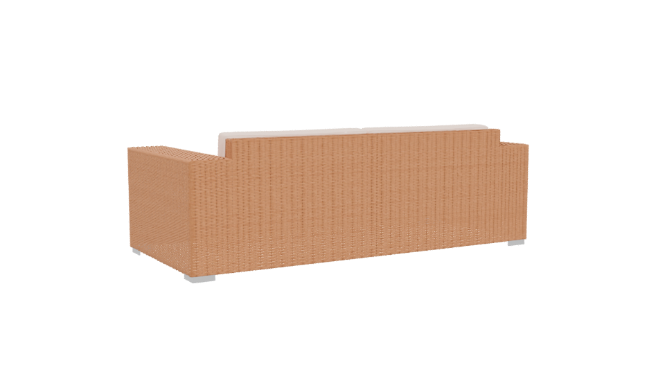Stylish Outdoor Rattan Sofa 3D Model - Professional 3D Model Render 4