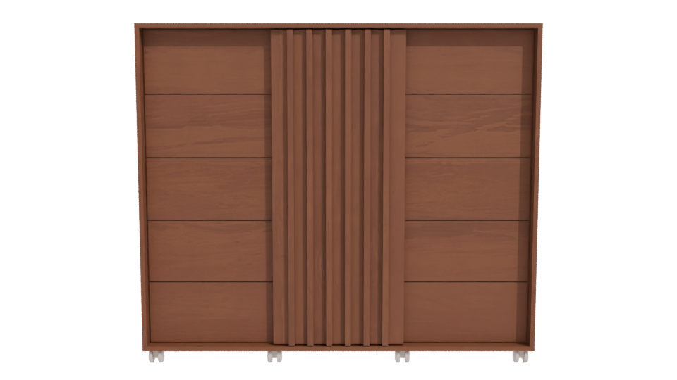 Modern Wooden Cabinet 3D Model - Professional 3D Model Render 11