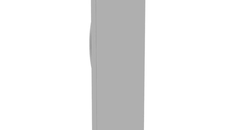 Sleek Stainless Steel Refrigerator 3D - Professional 3D Model Render 2