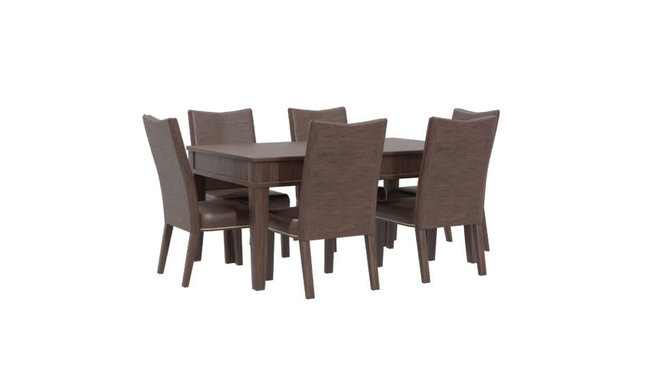 Elegant Modern Dining Table Set 3D Model - Professional 3D Model Render 4