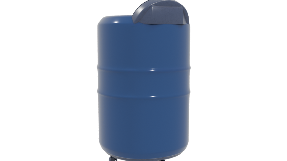 Stylized Industrial Water Tank Model - Professional 3D Model Render 4