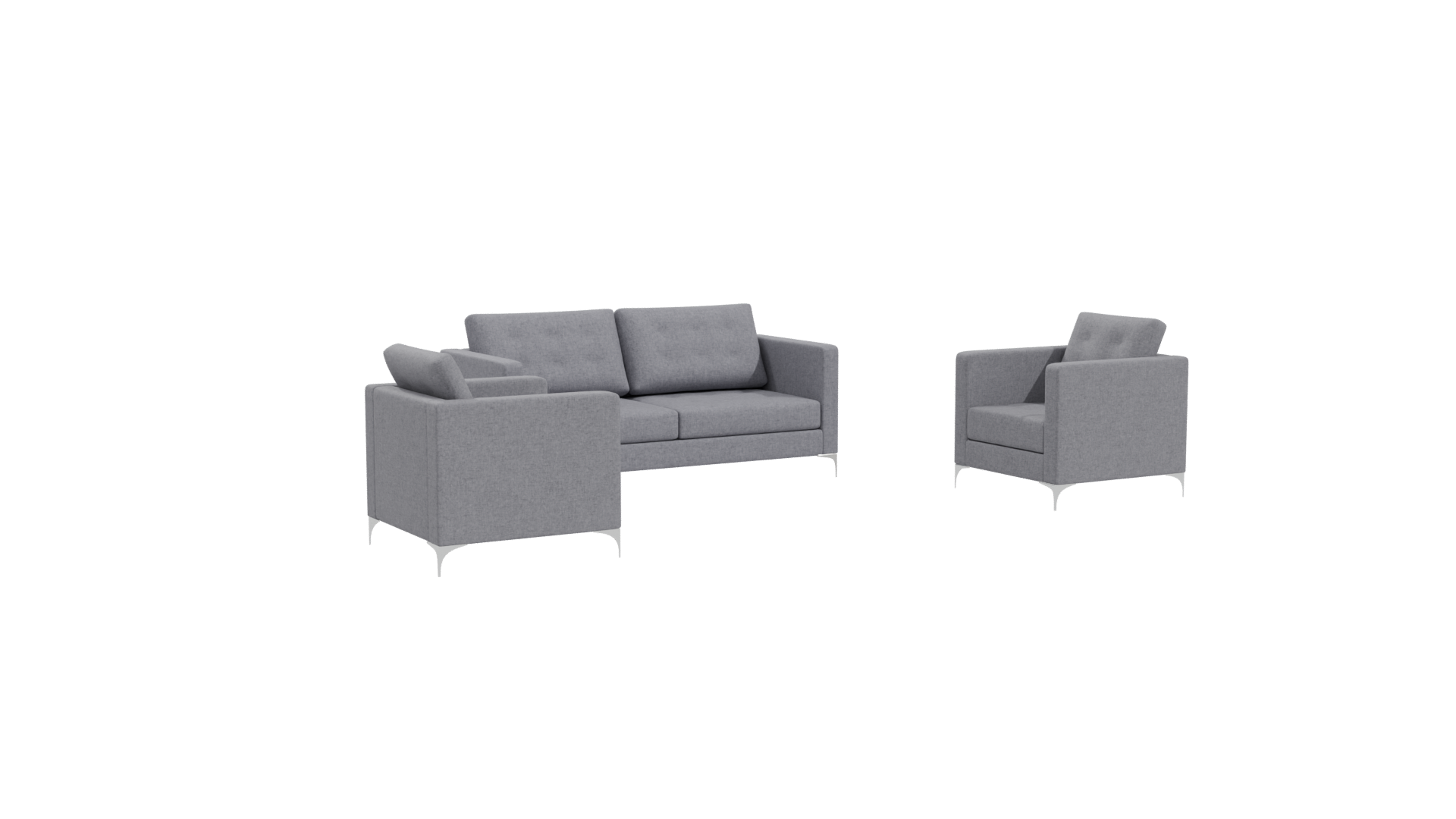 Stylish Modern Sofa Set 3D - Professional 3D Model Render 10