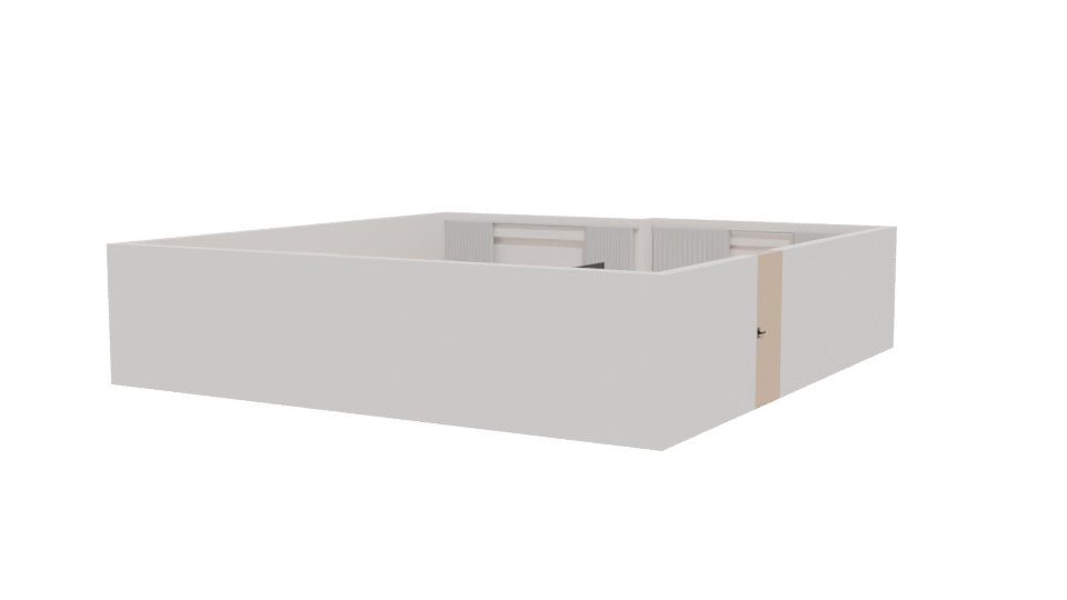 Stylish Minimalist Bedroom 3D Model - Professional 3D Model Render 12