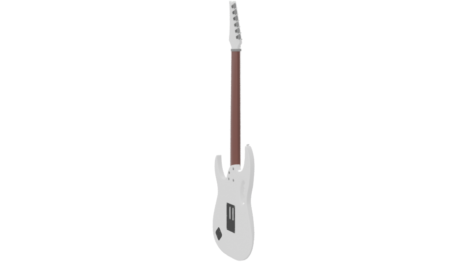 Stylized Electric Guitar 3D Model - Professional 3D Model Render 7