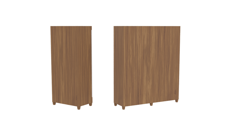 Stylish Wooden Wardrobe Set 3D - Professional 3D Model Render 5