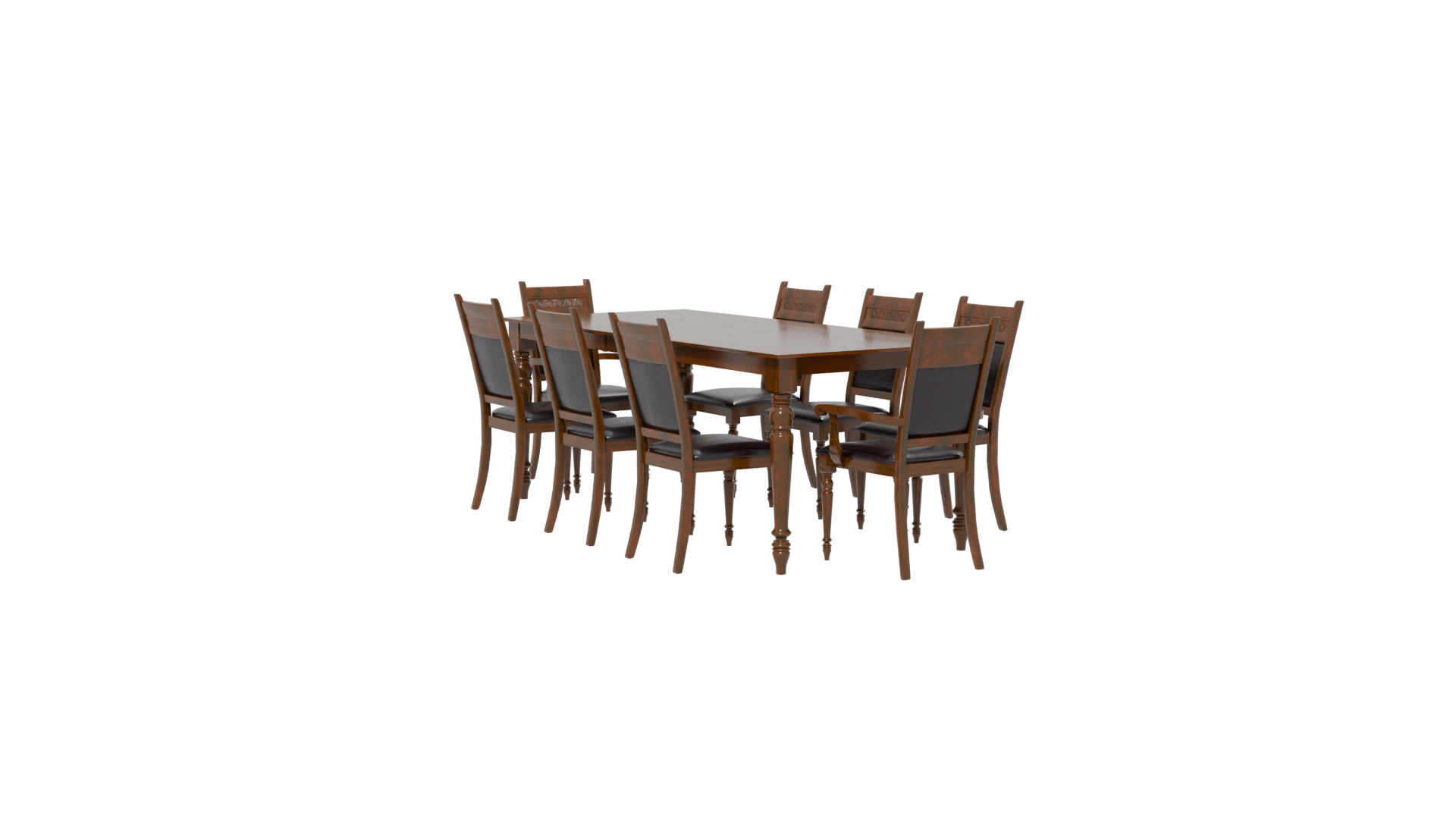 Elegant Dining Table Set 3D - Professional 3D Model Render 13