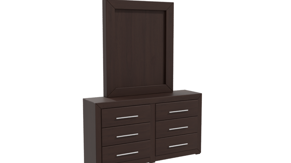 Elegant Modern Vanity Table with Mirror 3D Model - Professional 3D Model Render 10