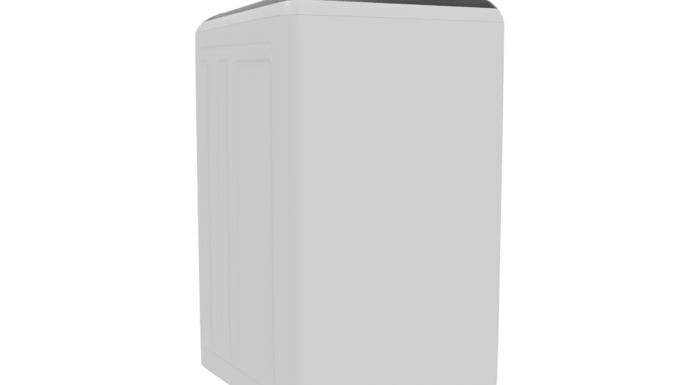 Compact Minimalist Refrigerator 3D Model - Professional 3D Model Render 4