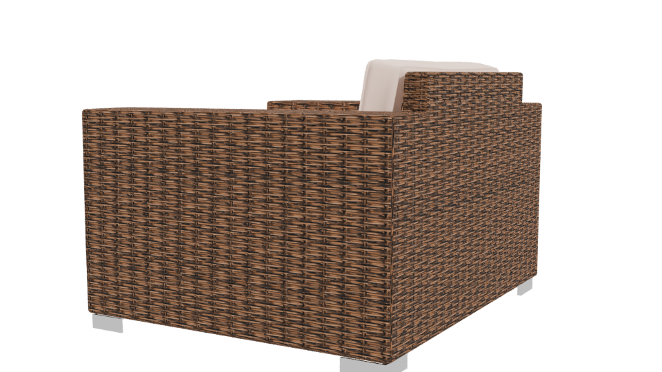 Stylish Outdoor Lounge Chair 3D - Professional 3D Model Render 3