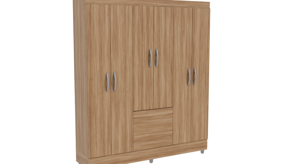 Stylish Wooden Storage Cabinet 3D - Professional 3D Model Render 10
