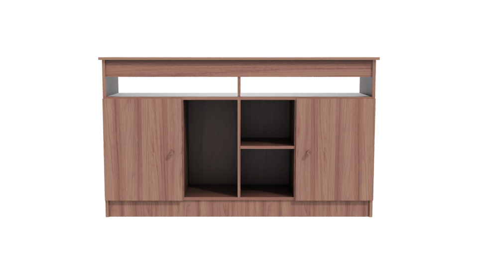 Polux Chocolate Wooden Cabinet 3D - Professional 3D Model Render 11