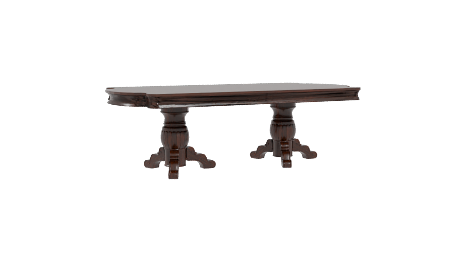 Elegant Wooden Dining Table 3D - Professional 3D Model Render 4