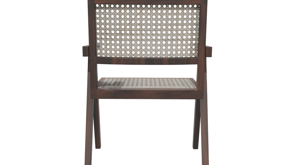 Stylish Wooden Armchair 3D Model - Professional 3D Model Render 5