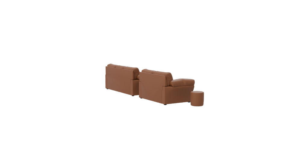 Stylish Modern Leather Sofa Set 3D Model - Professional 3D Model Render 7