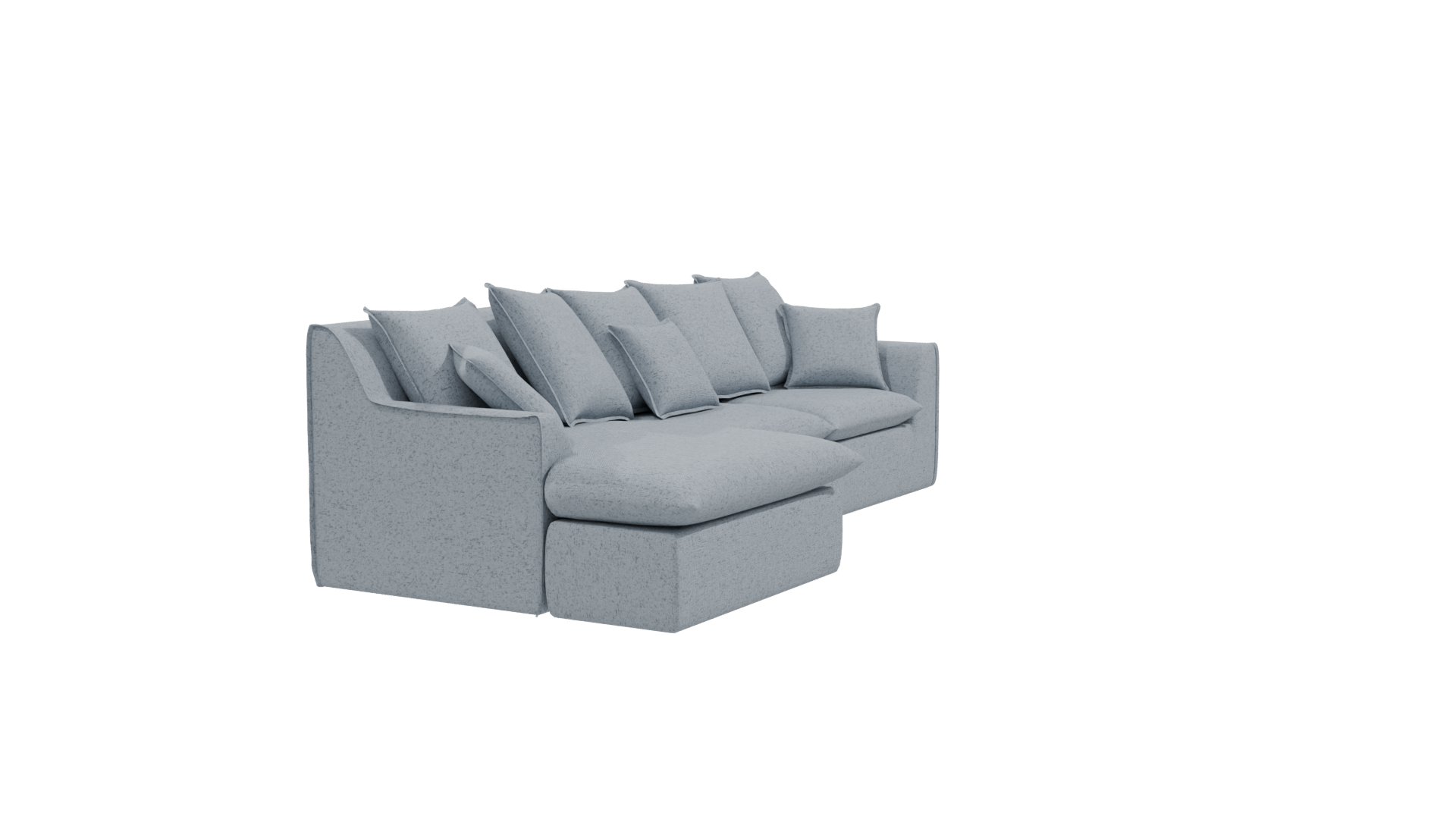 Stylish Sectional Sofa 3D Model - Professional 3D Model Render 9