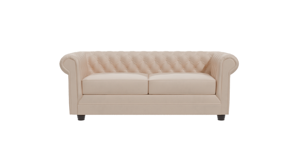 Elegant Classic Tufted Sofa 3D Model - Professional 3D Model Render 11